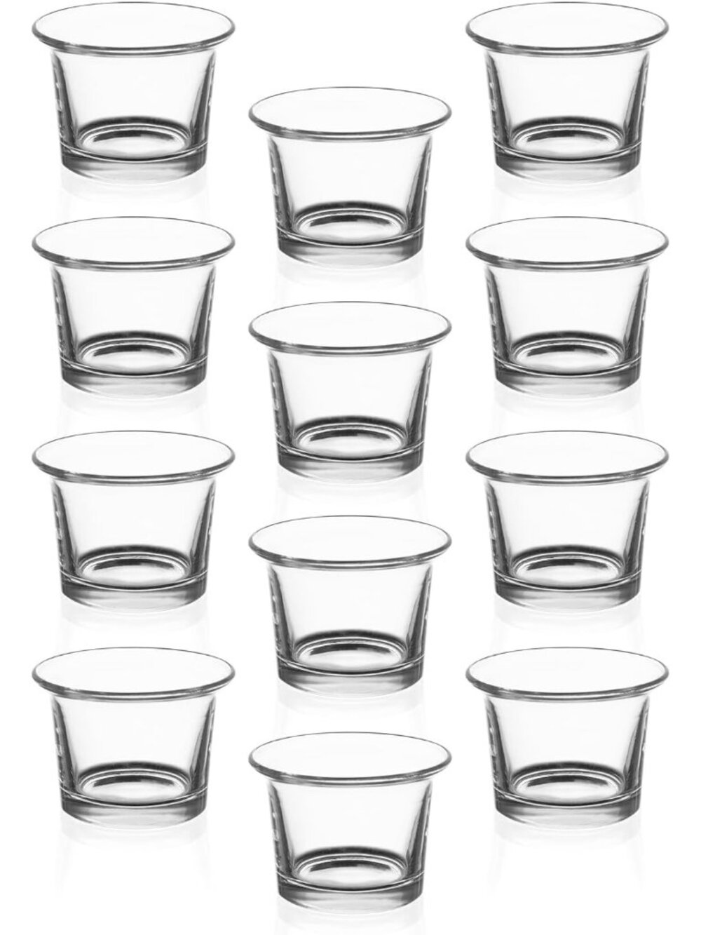 Hanging Oyster Glass Votive Candle Holders 2" Tall, Set of 12